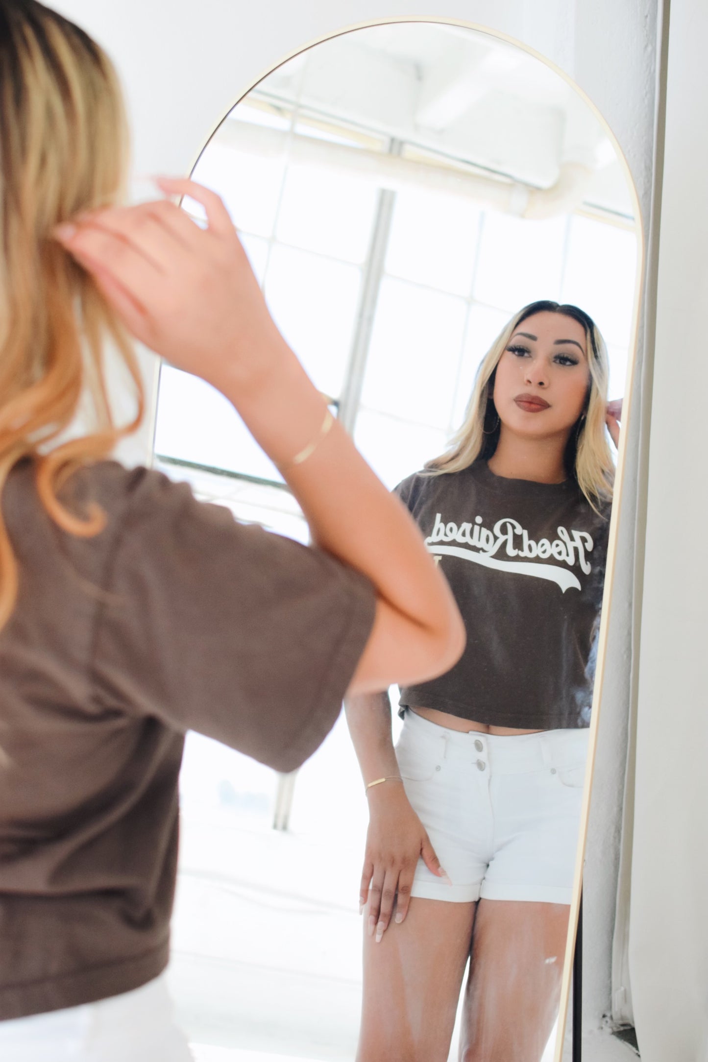 Chocolate brown crop top